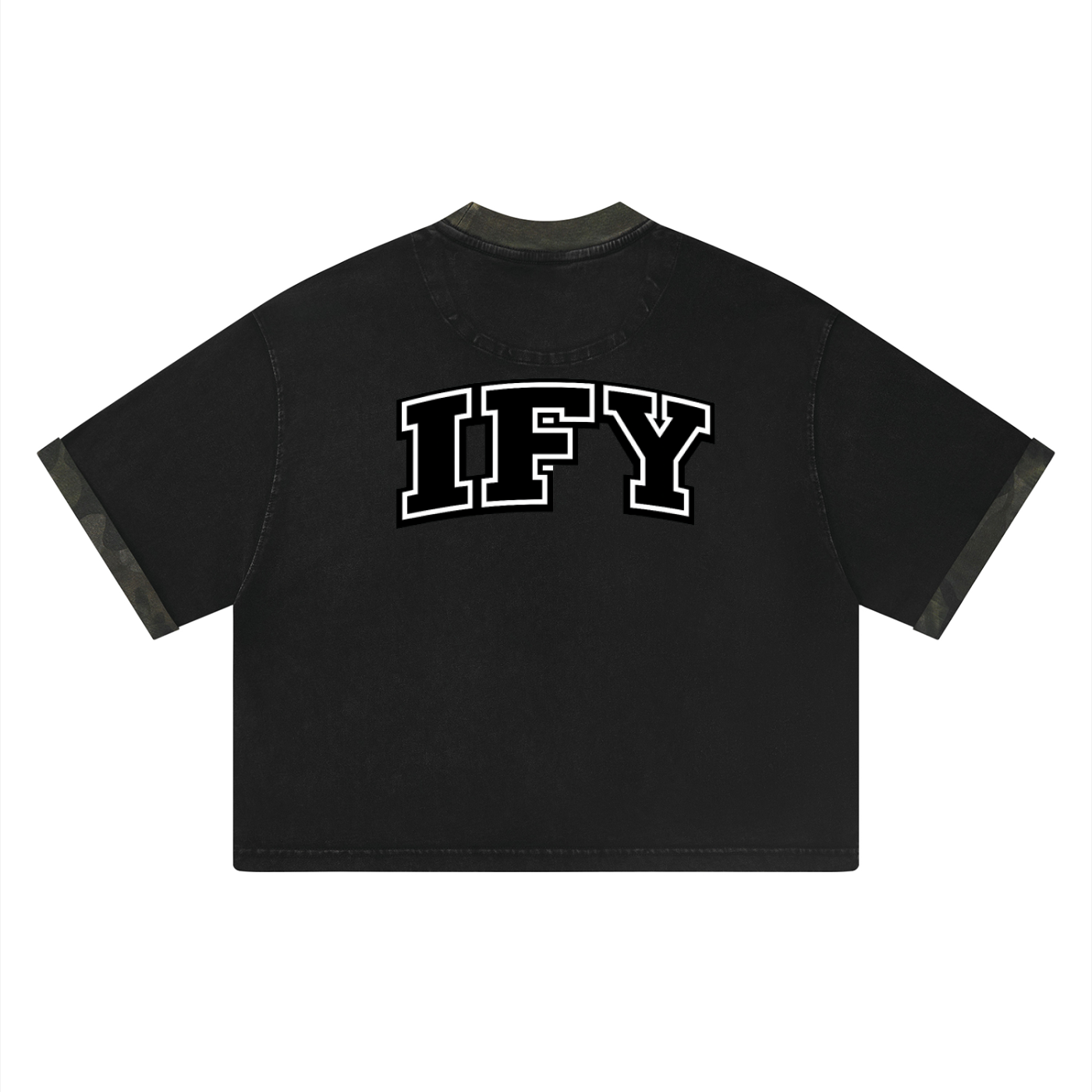 Unisex Mineral Washed Boxy Panel T-Shirt