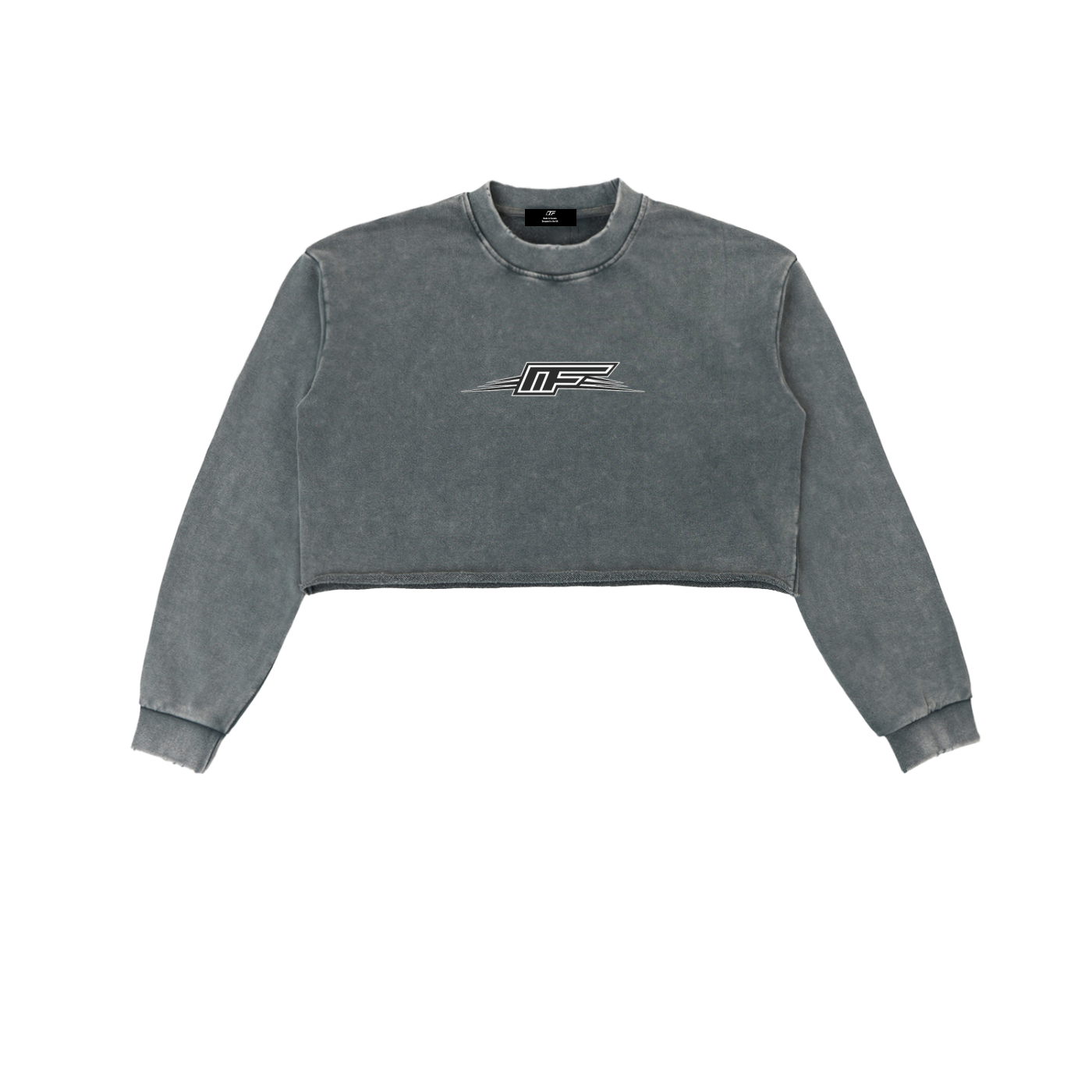 Chic Snow Washed Cropped Sweatshirt for Women - Effortless Style Meets Comfort