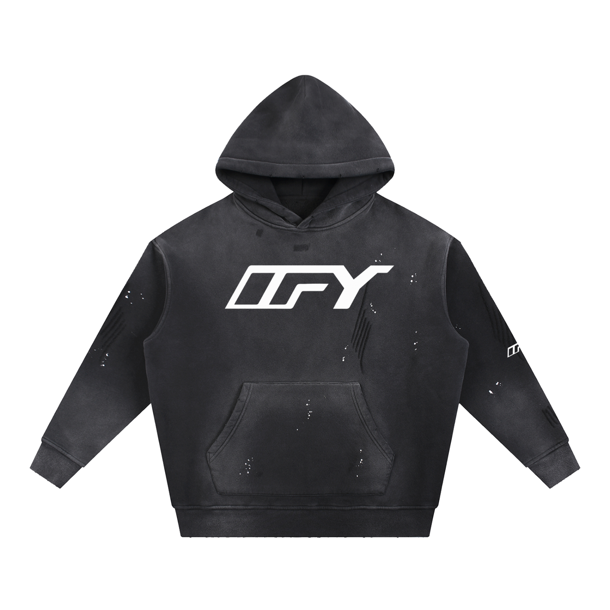 Vintage Washed Frayed Fleece Hoodie - Your Go-To Cozy Essential