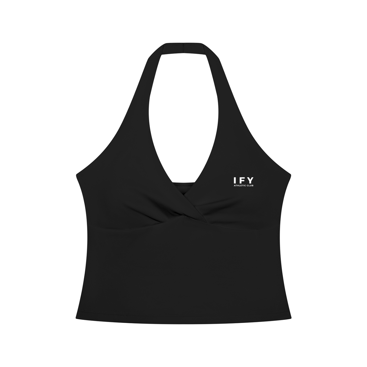 Ruched Halter Yoga Tank