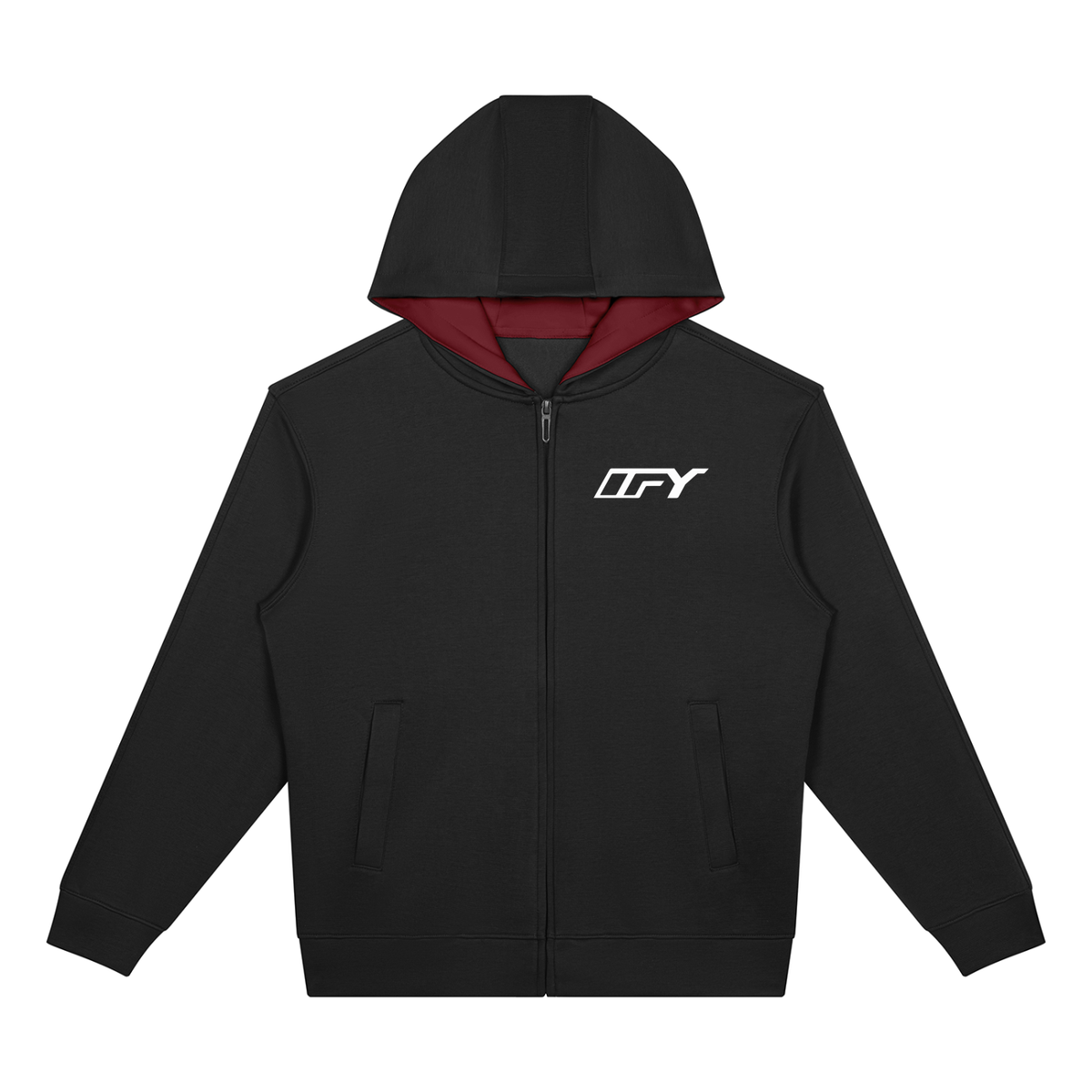 Unisex Drop Shoulder Full Zip Hoodie