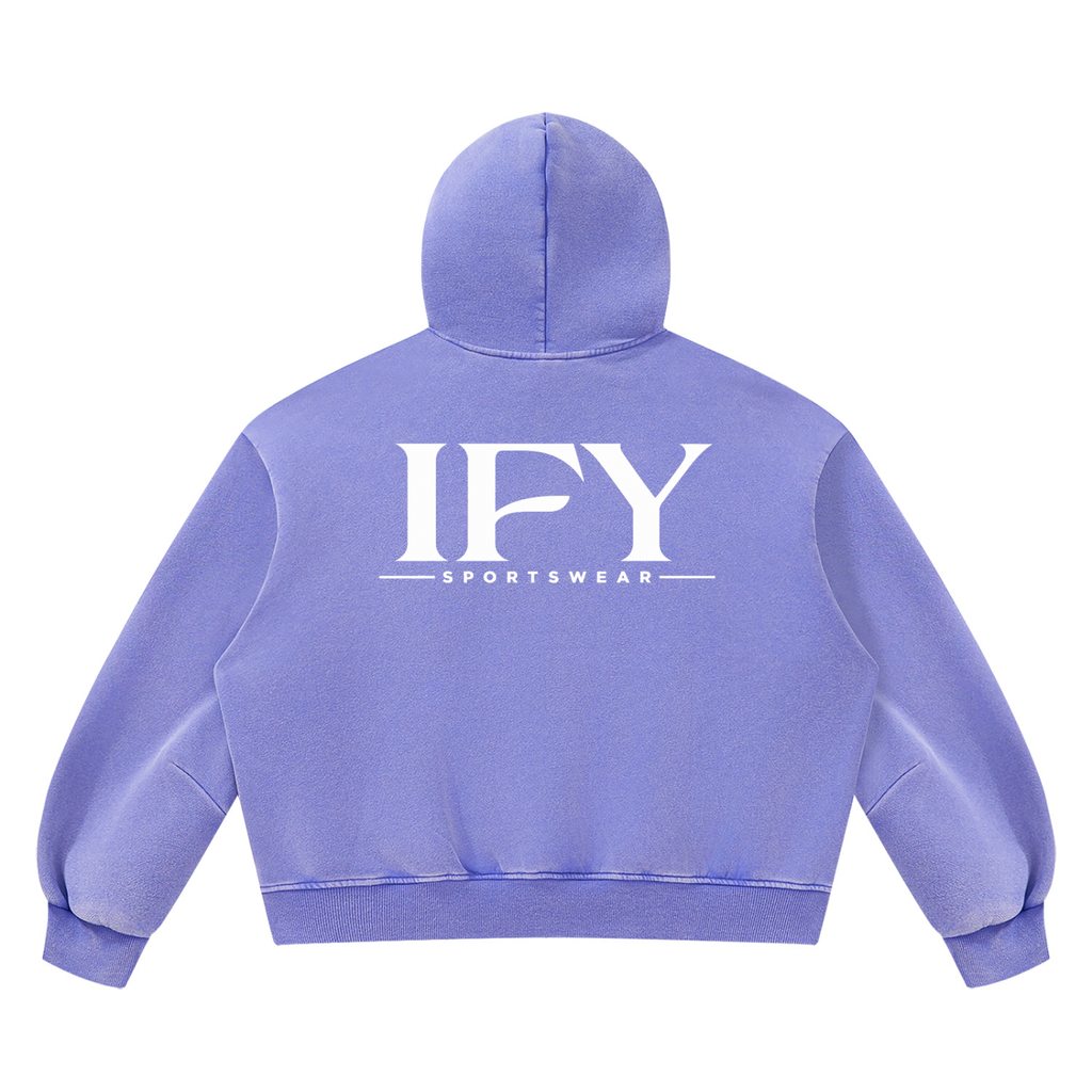 Unisex Vintage Wash Boxy Fleece Hoodie