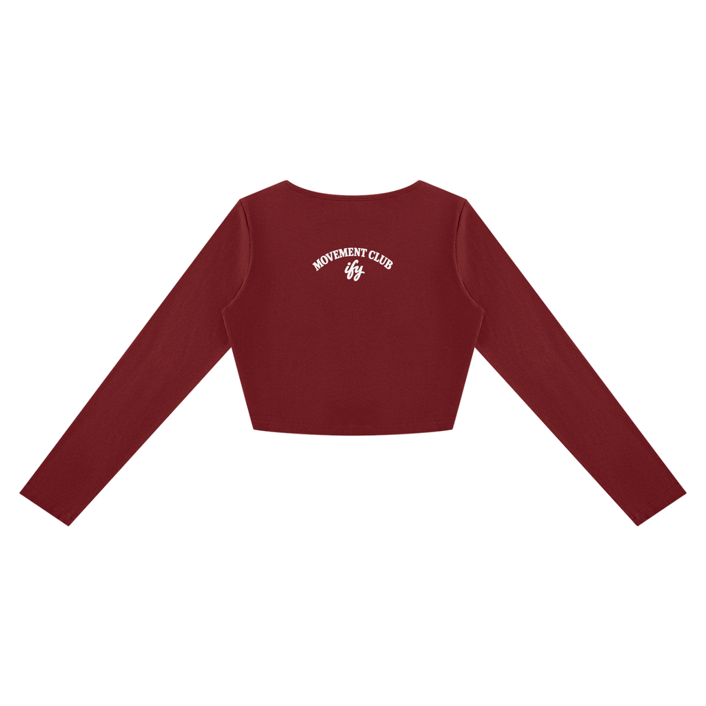Cotton-Rich Cropped Long-Sleeve T-Shirt