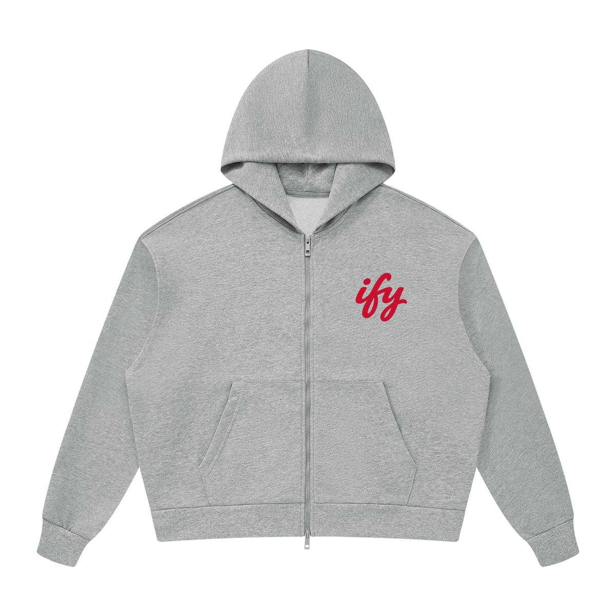 Unisex Drop Shoulder Full Zip Hoodie