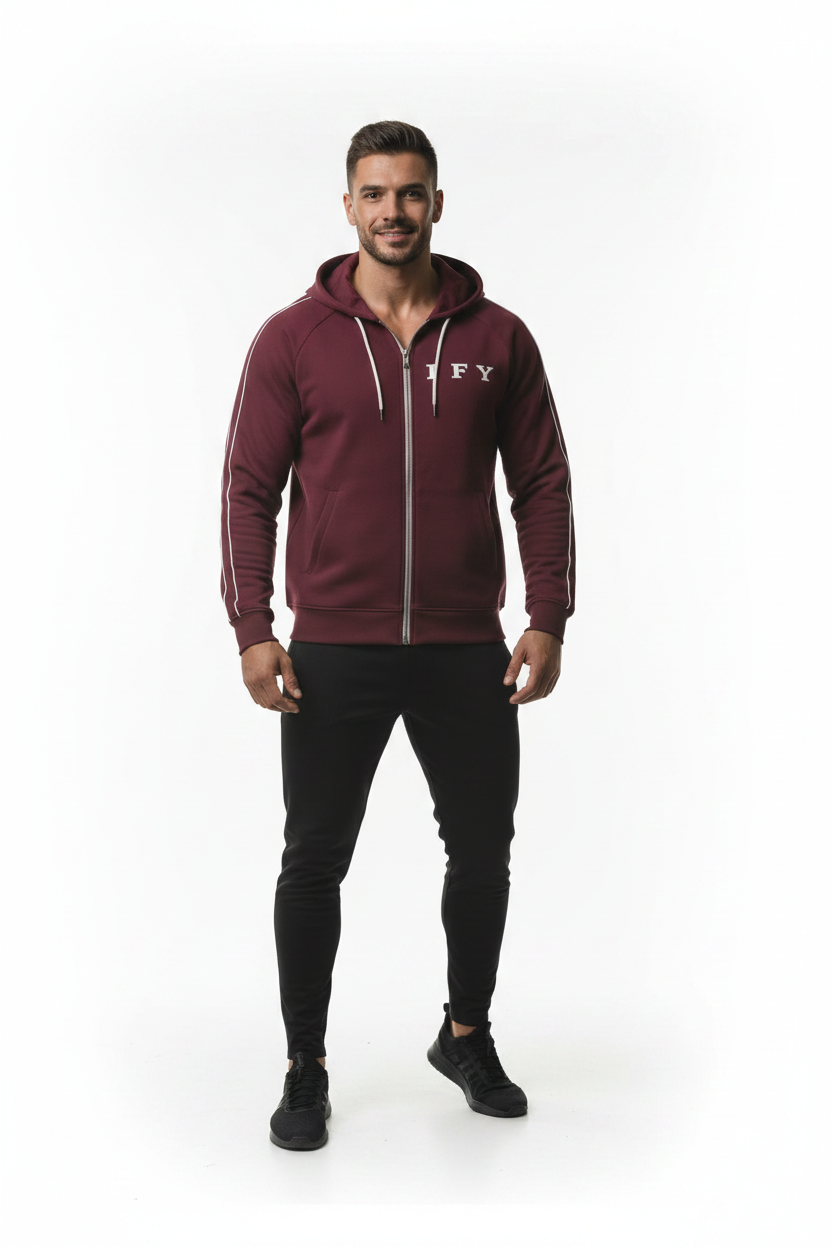 Heavyweight Raglan Sleeve Zip Hoodie