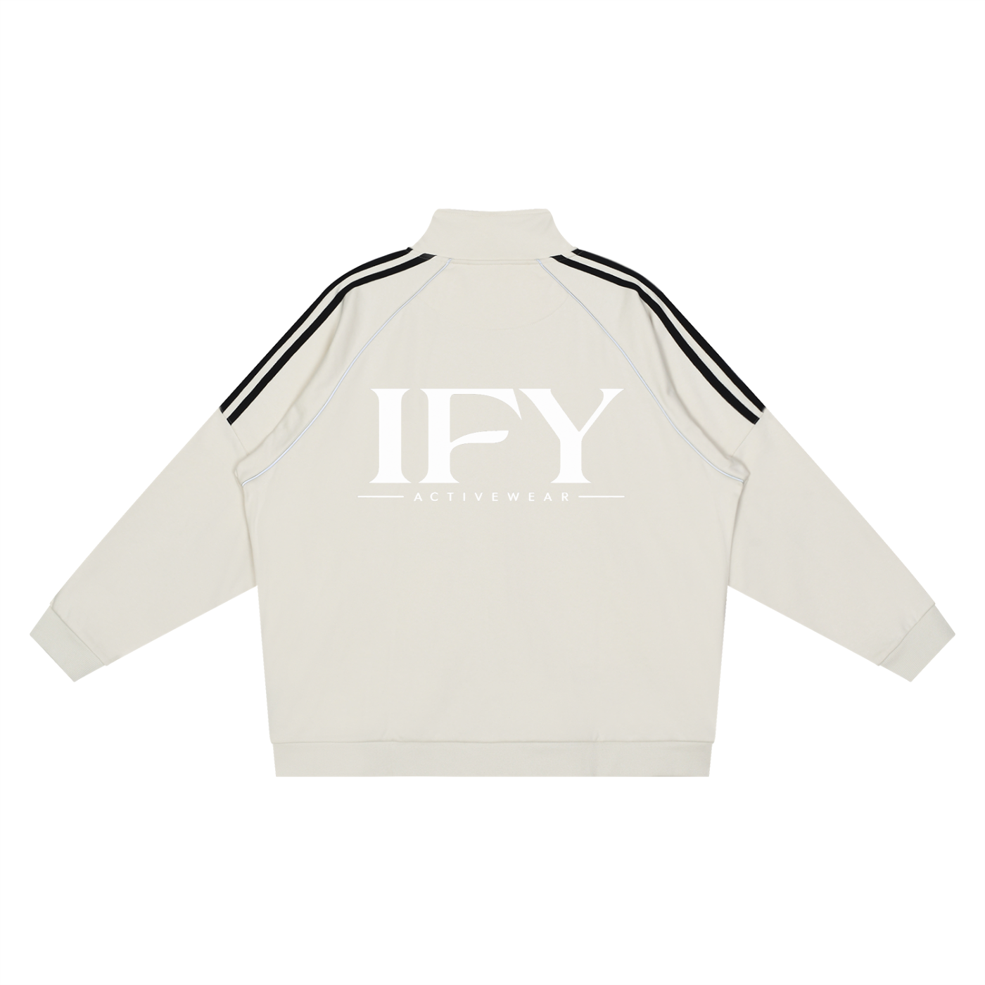 Reflection Striped Raglan Sleeve  Jacket