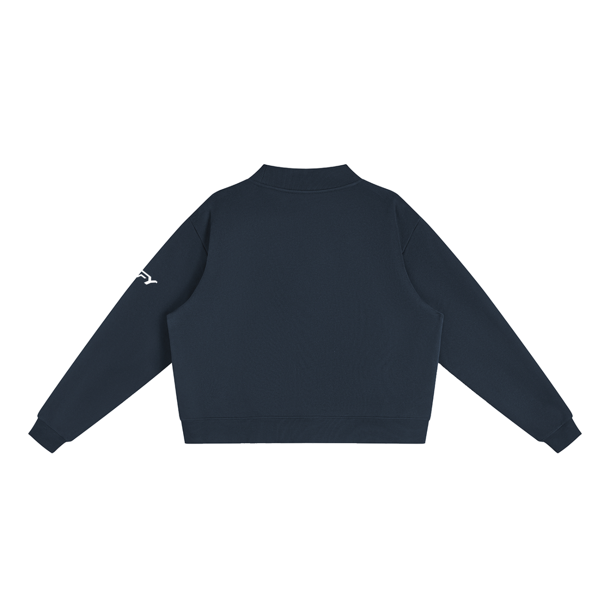 Essential Fleece Mock-Neck Crew Sweatshirt