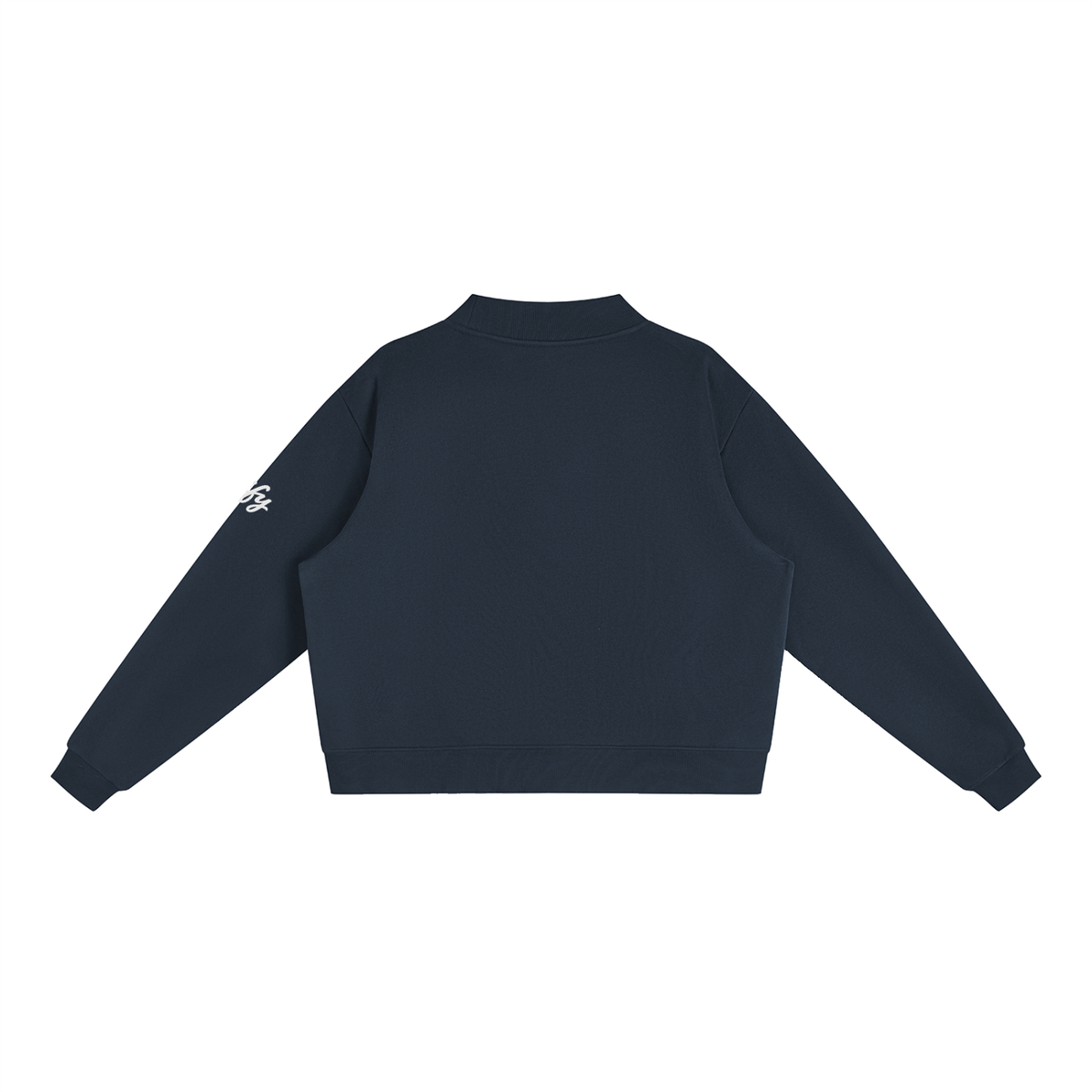 Oversized Mock-Neck Fleece Sweatshirt