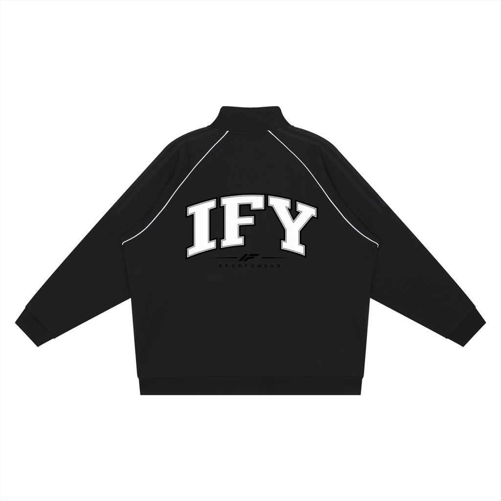 Reflection Striped Raglan Sleeve  Jacket