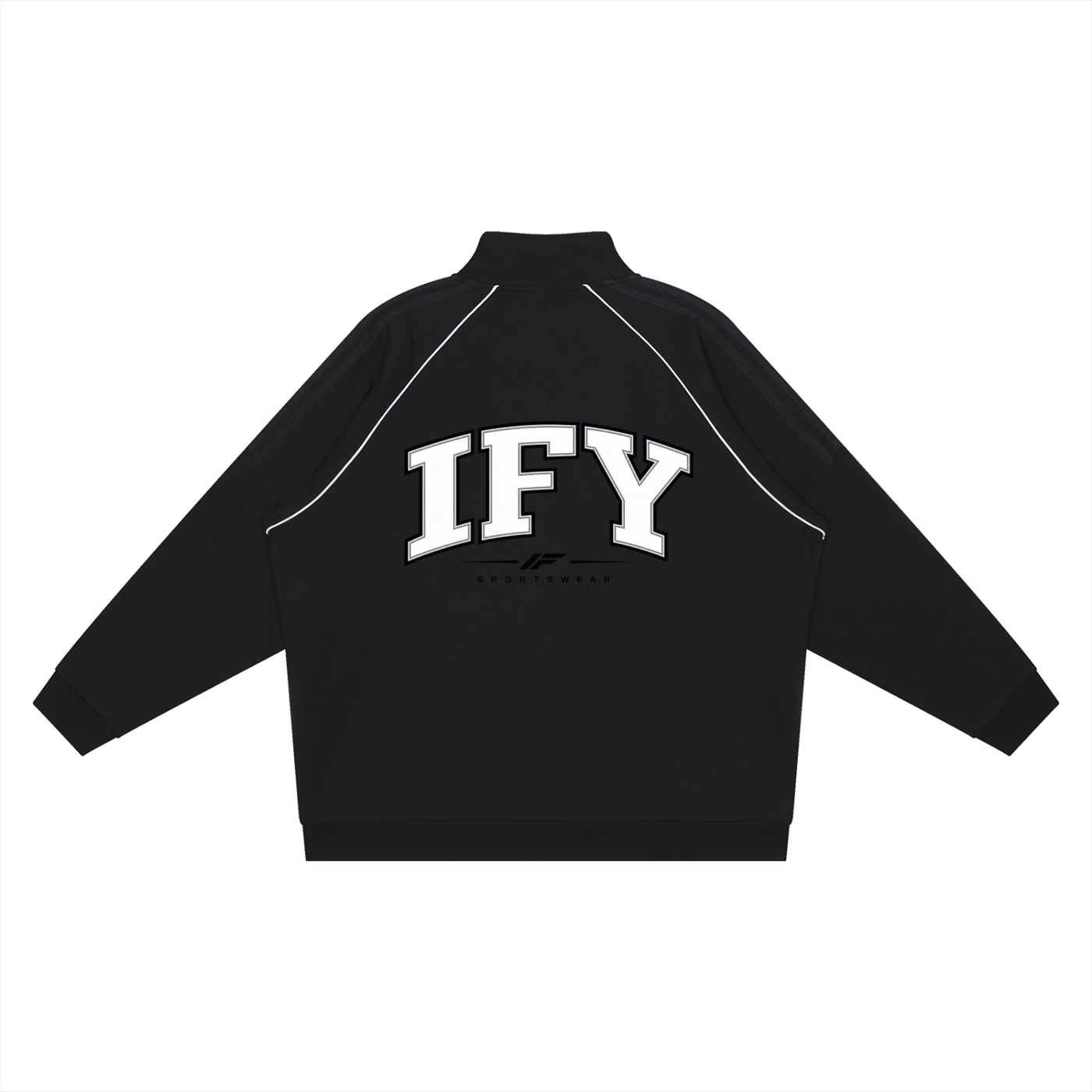Reflection Striped Raglan Sleeve  Jacket