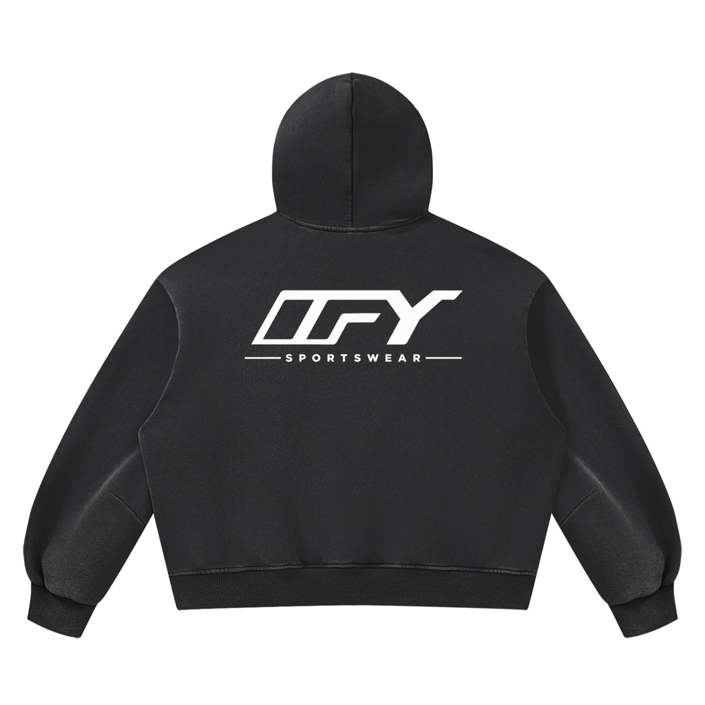 Unisex Vintage Wash Boxy Fleece Hoodie