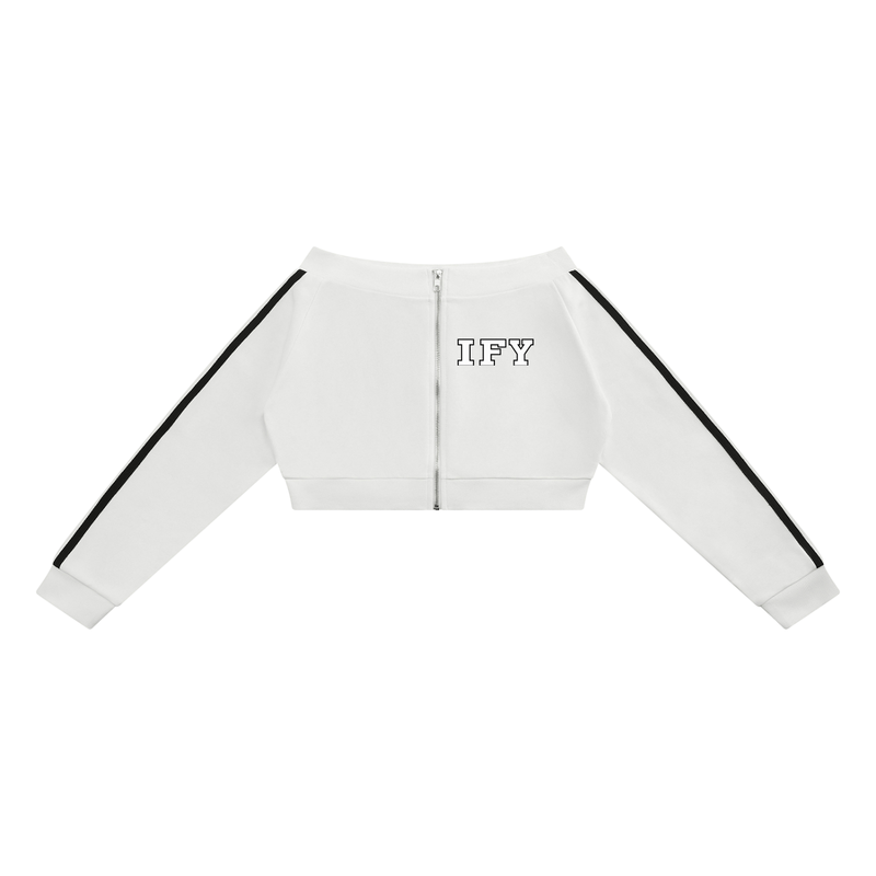 Women's Off-Shoulder Full Zip Hoodie