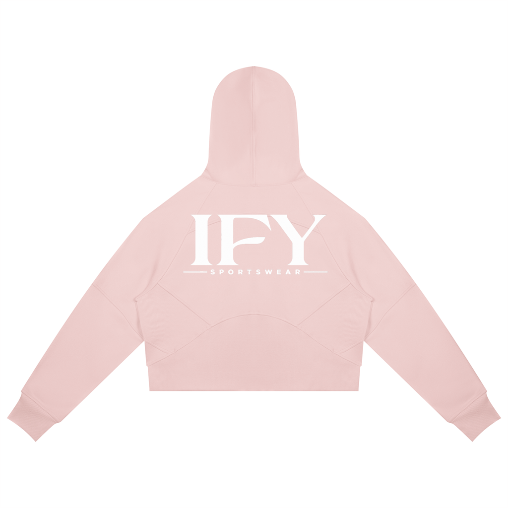 Cropped Zip-Through Hoodie