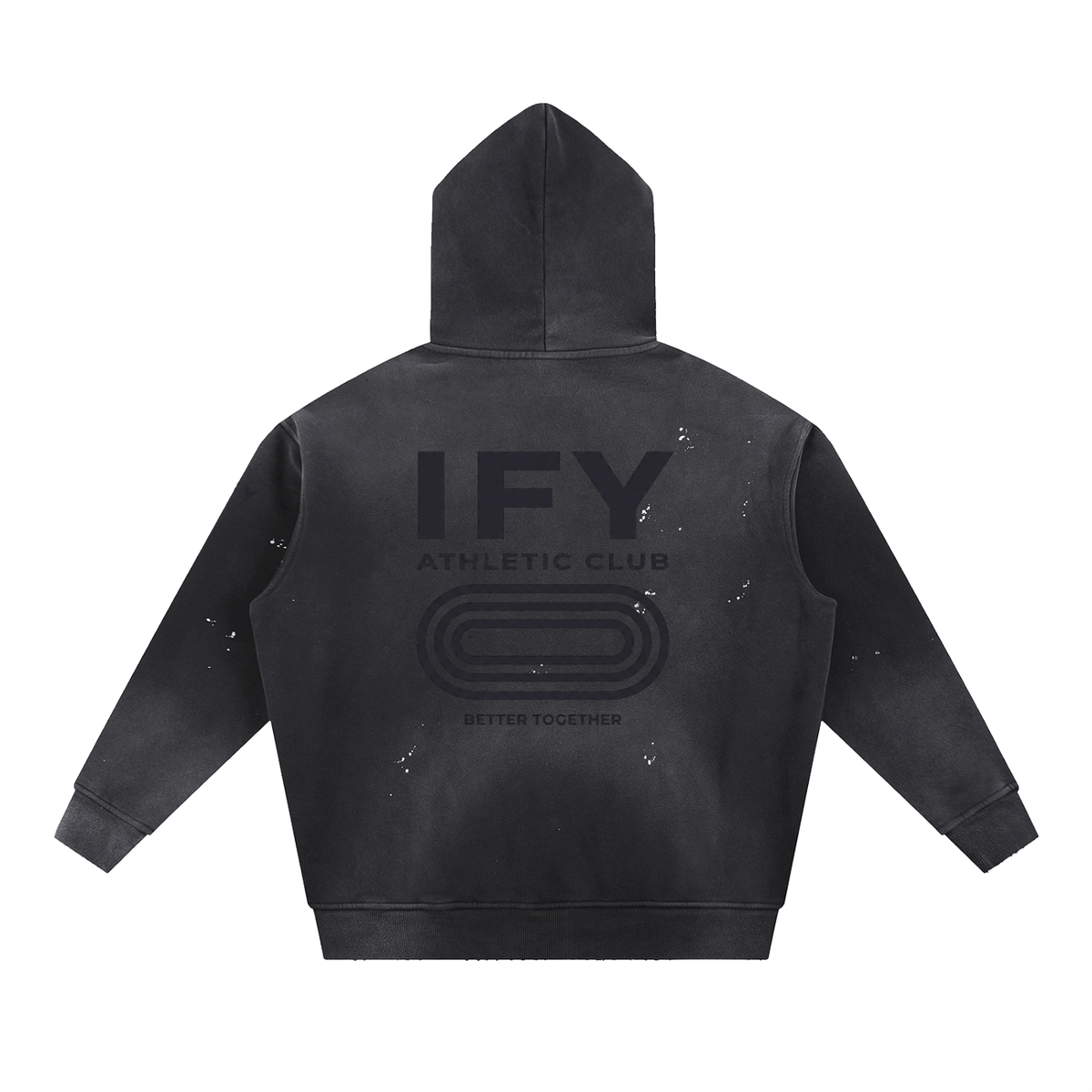 Vintage Washed Frayed Fleece Hoodie