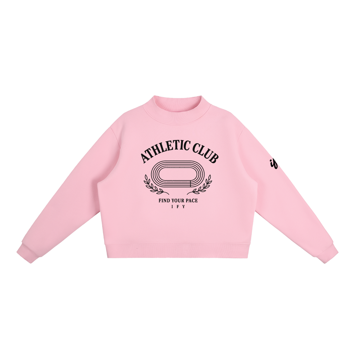 Oversized Mock-Neck Fleece Sweatshirt
