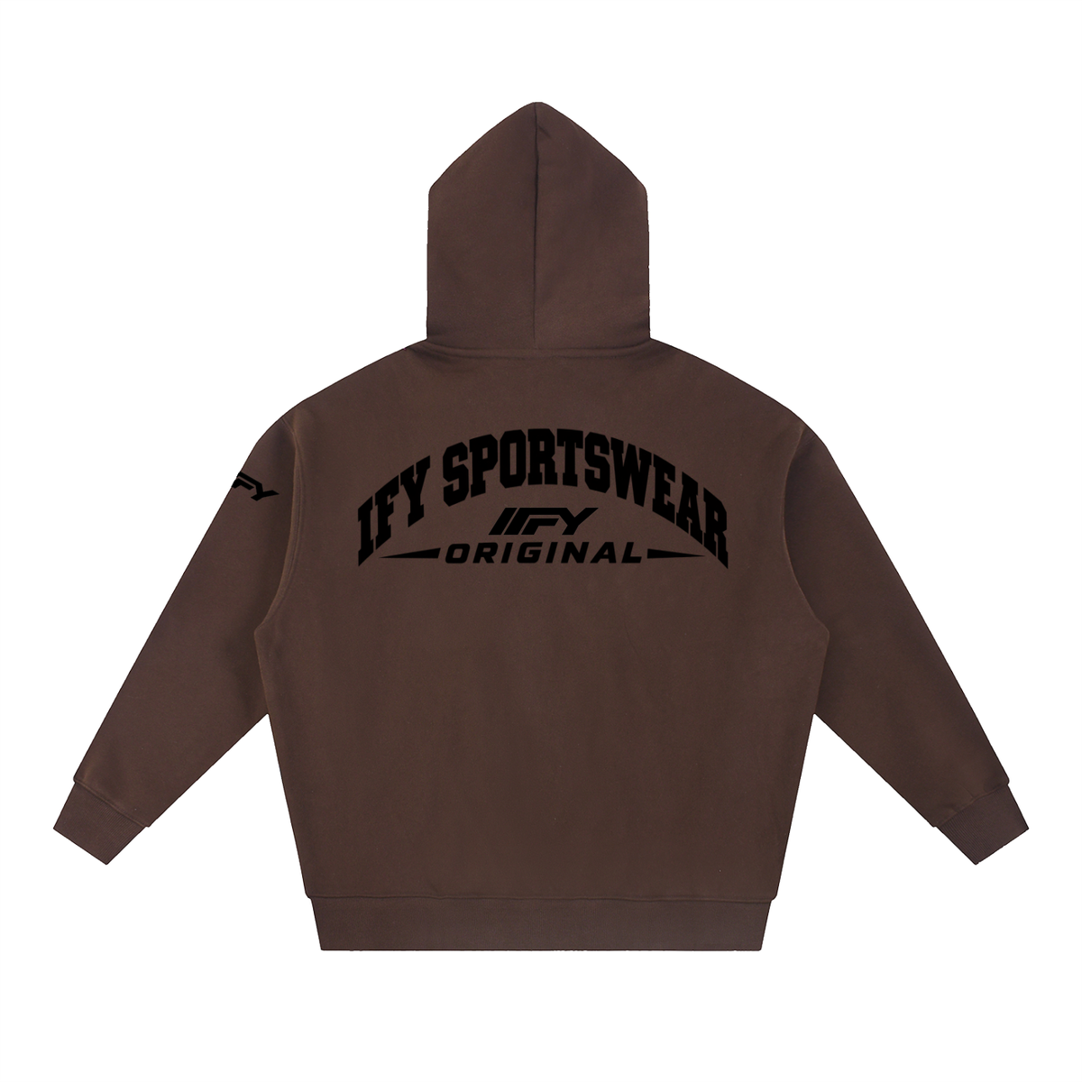 Oversized Two-Way Zip Fleece Hoodie