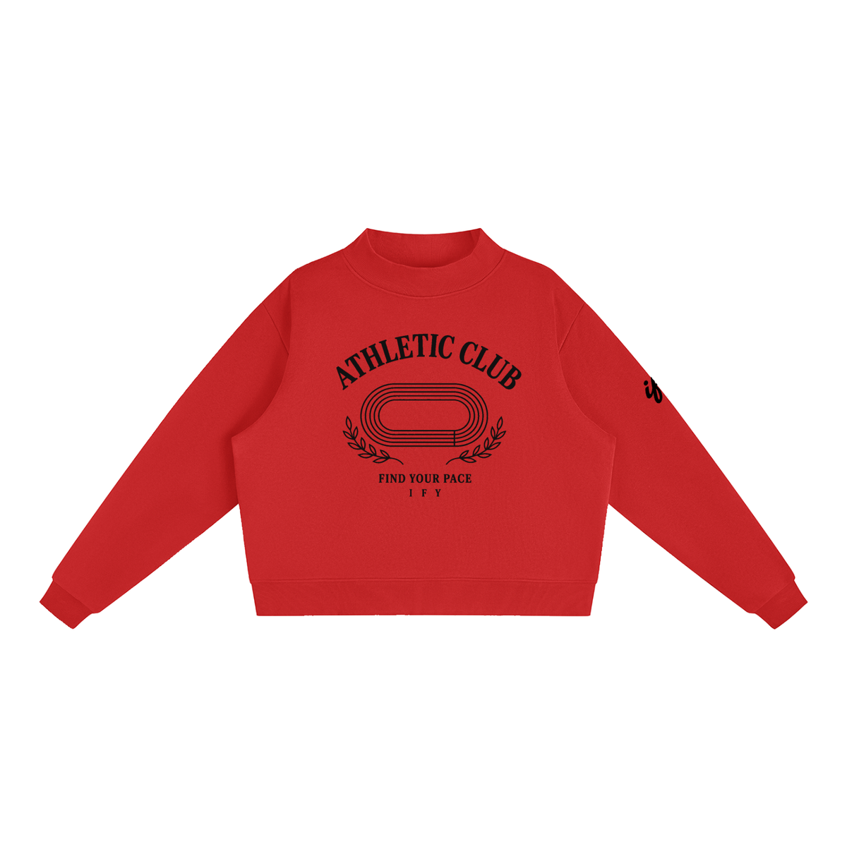 Oversized Mock-Neck Fleece Sweatshirt