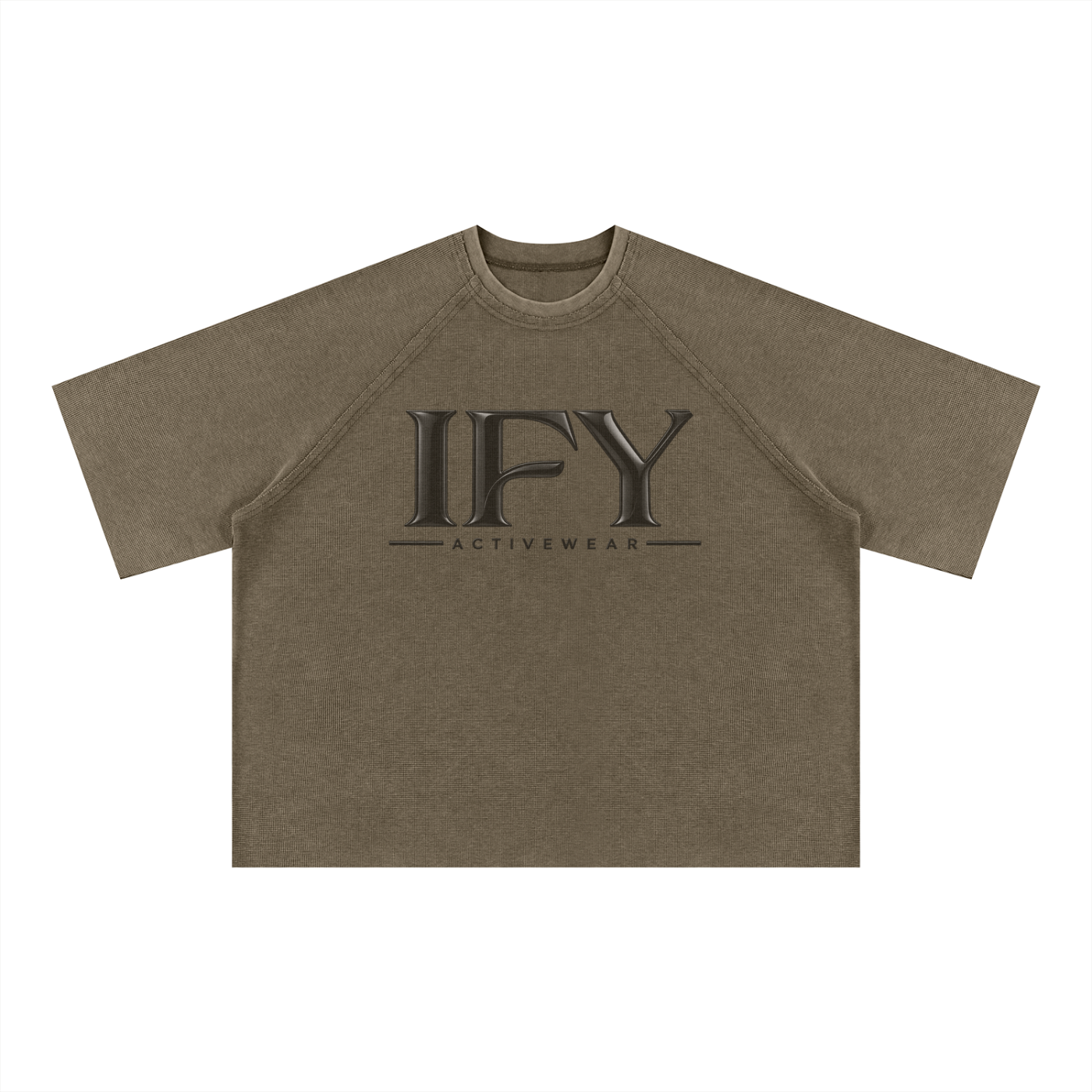 Unisex Mineral Wash Boxy Waffle T-Shirt