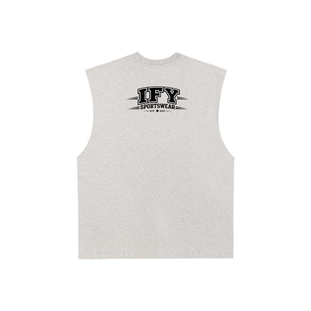 Raw Edge Cotton Tank Top
