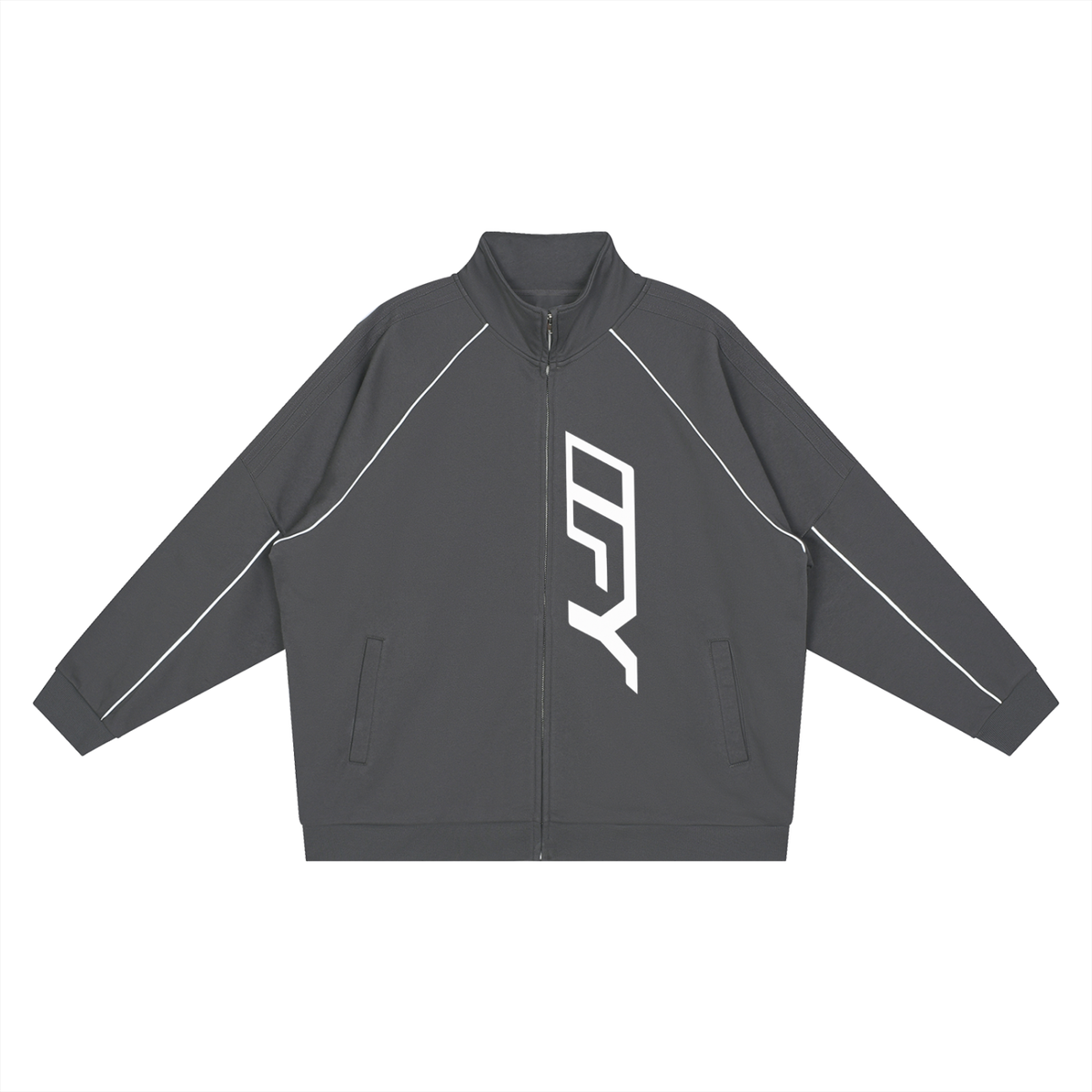 Reflection Striped Raglan Sleeve  Jacket