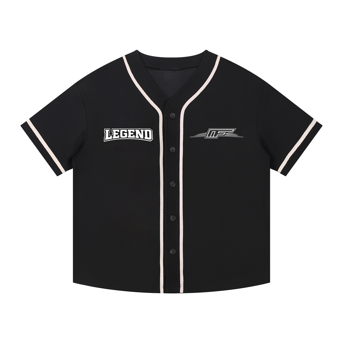Contrast Piped Button-Up Jersey