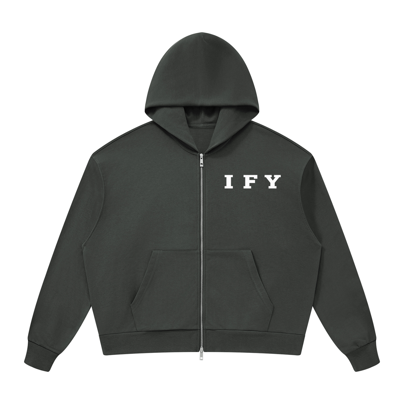 Unisex Drop Shoulder Full Zip Hoodie - Comfort Meets Style for Every Occasion