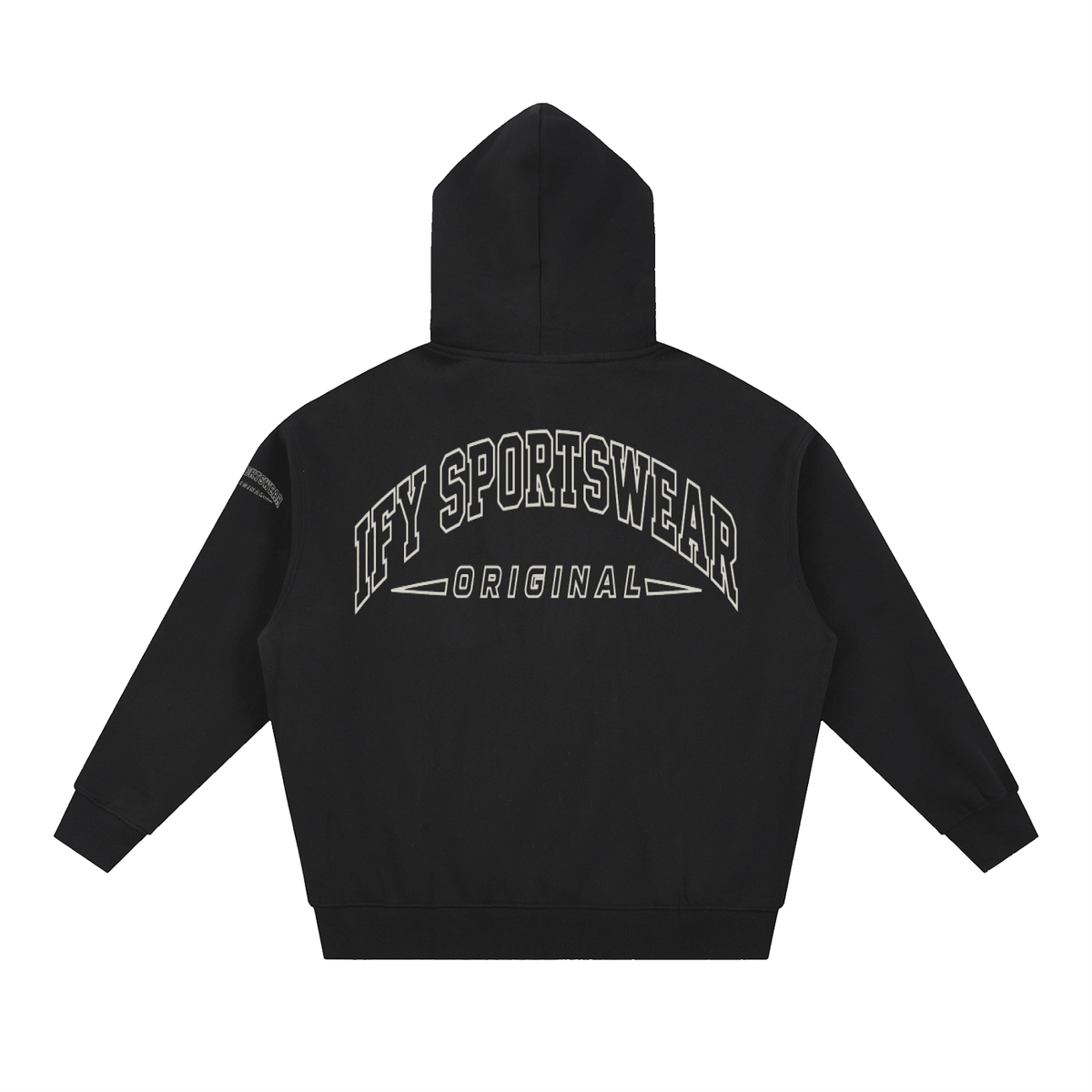 Oversized Two-Way Zip Fleece Hoodie