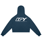 Cropped Zip-Through Hoodie