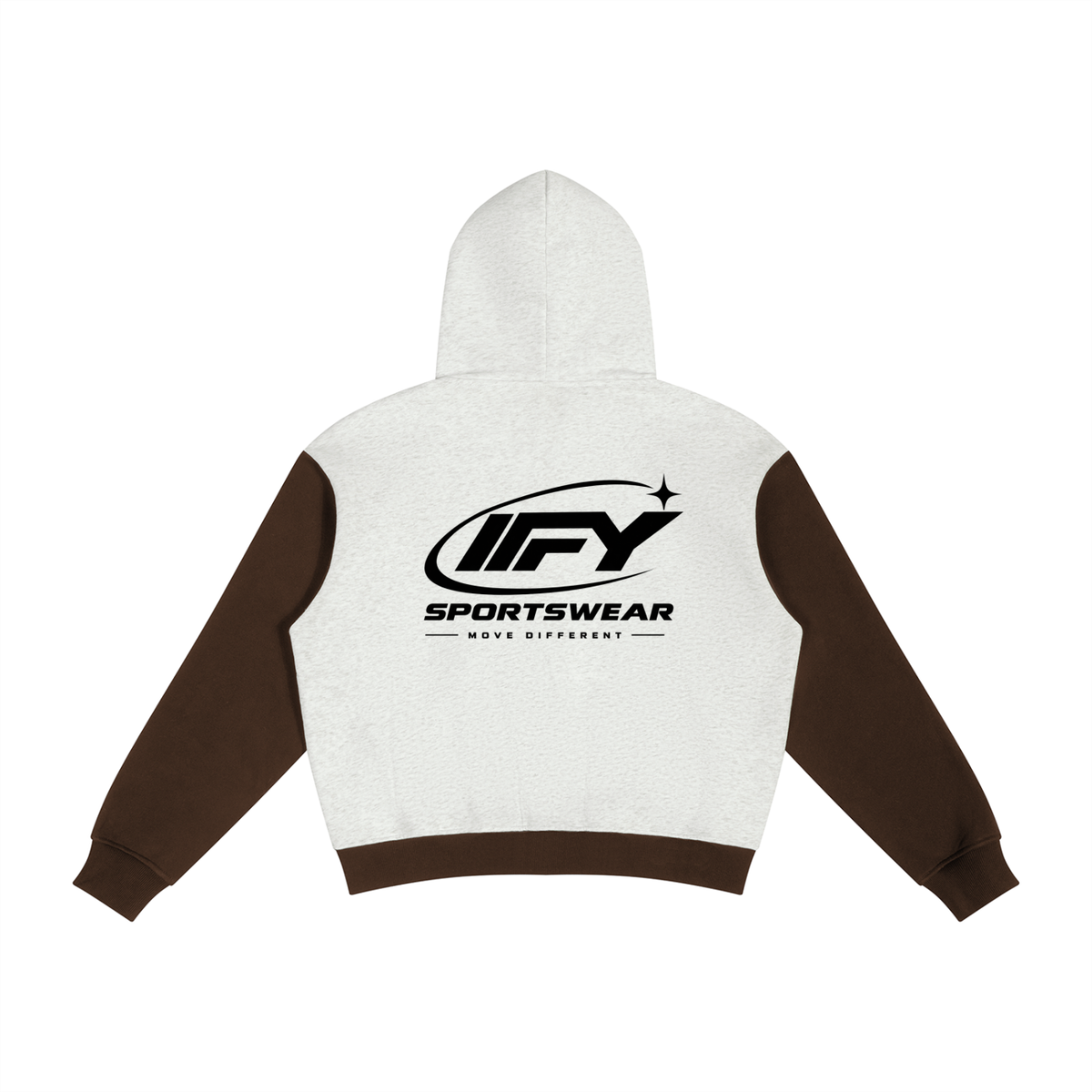 Unisex Color Block Fleece Full Zip Hoodie