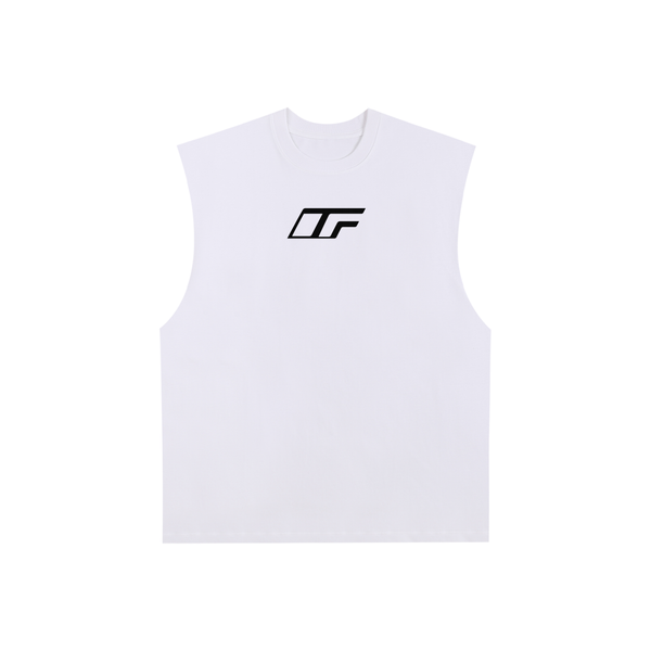 Raw Edge Cotton Tank Top