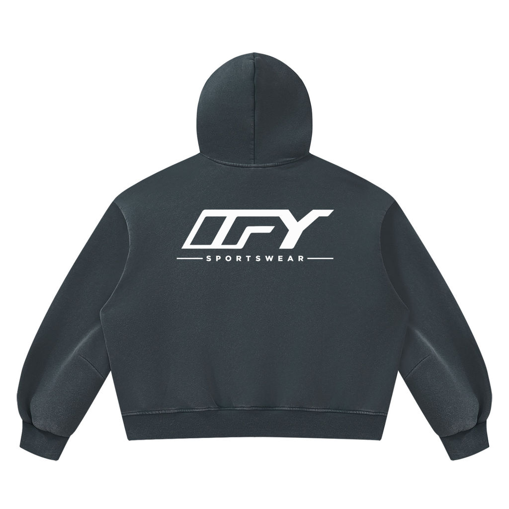Unisex Vintage Wash Boxy Fleece Hoodie