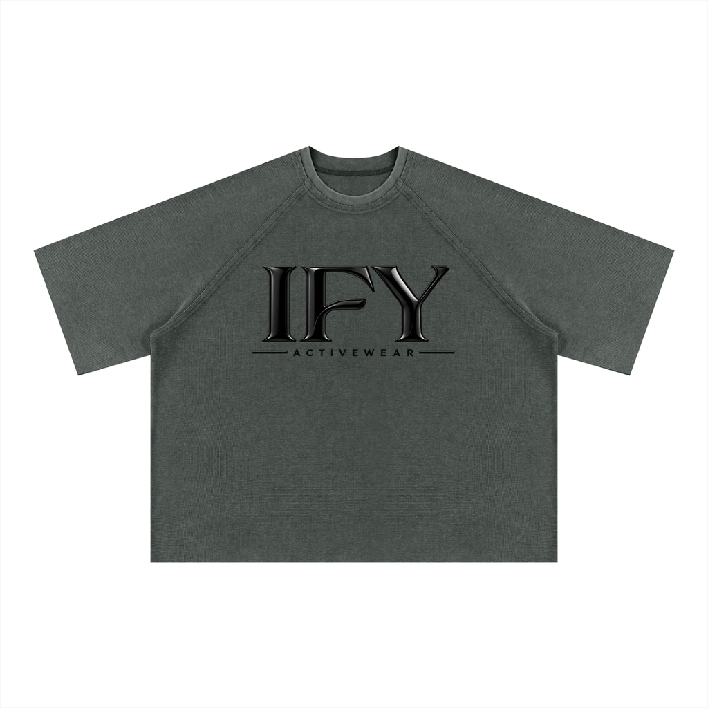 Unisex Mineral Wash Boxy Waffle T-Shirt