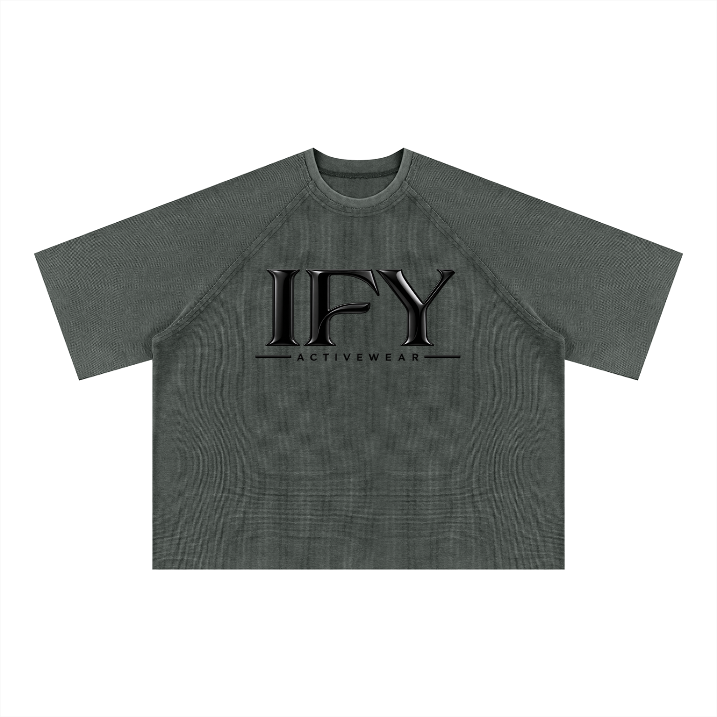 Unisex Mineral Wash Boxy Waffle T-Shirt