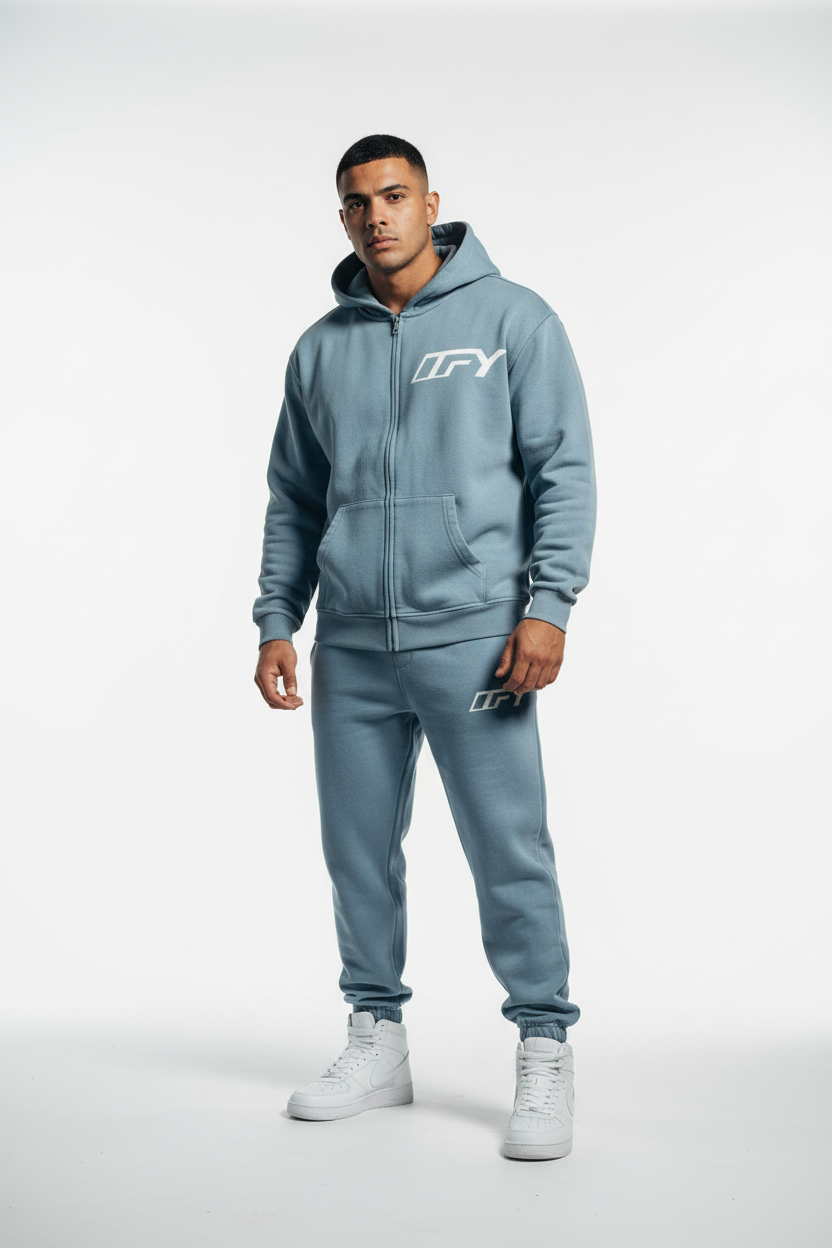 Unisex Vintage Wash Full Zip Boxy Hoodie