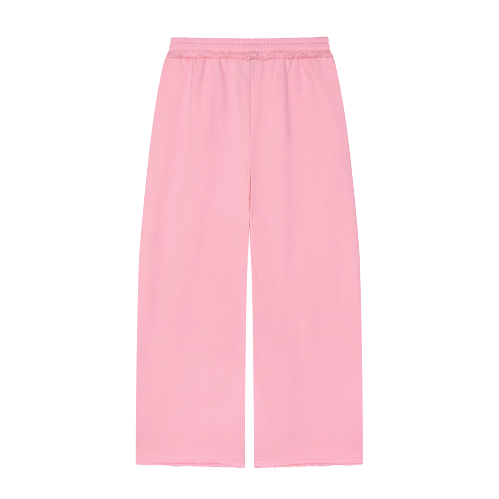 Wide Leg Raw Edge Sweatpants