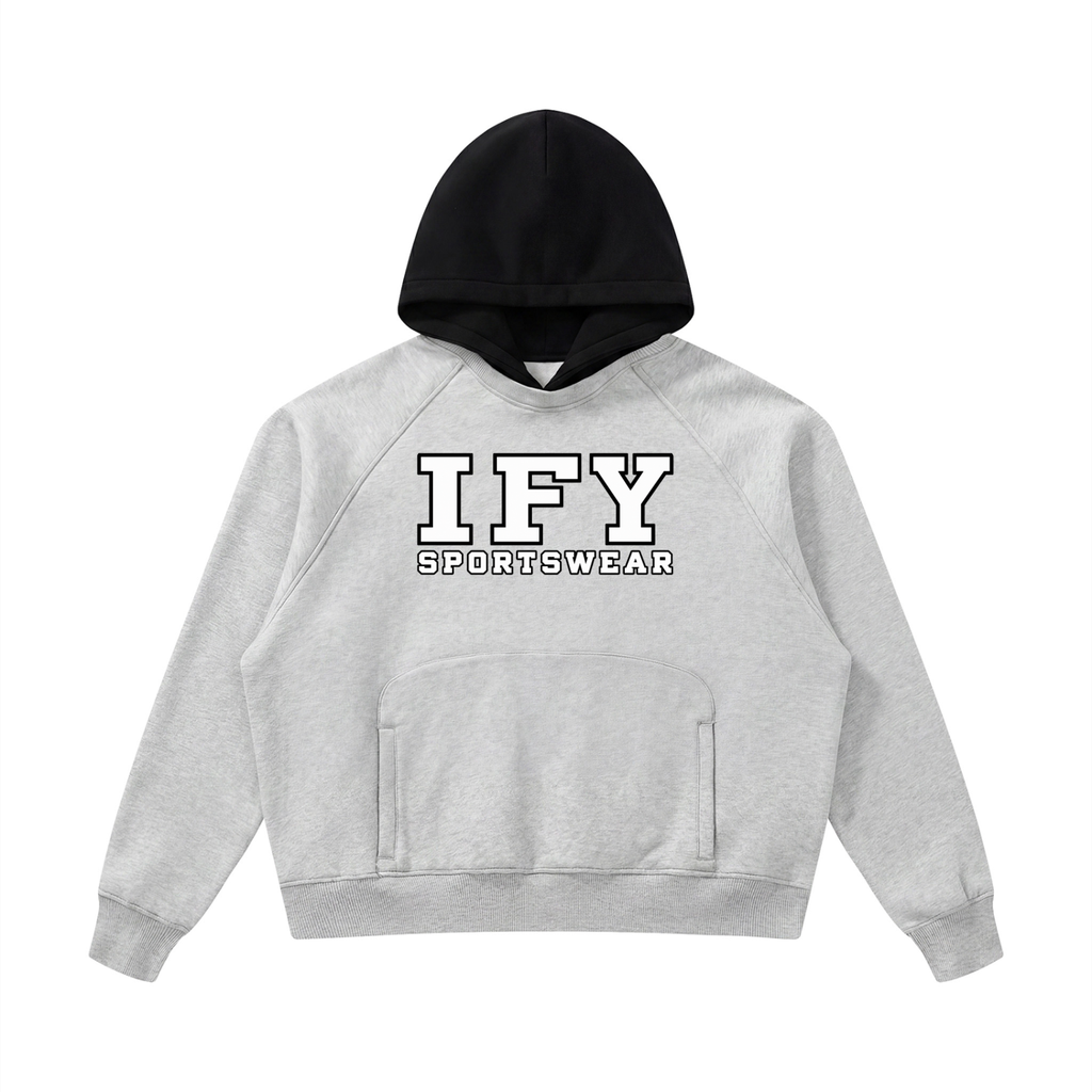 Unisex Fleece Raglan Color Block Hoodie