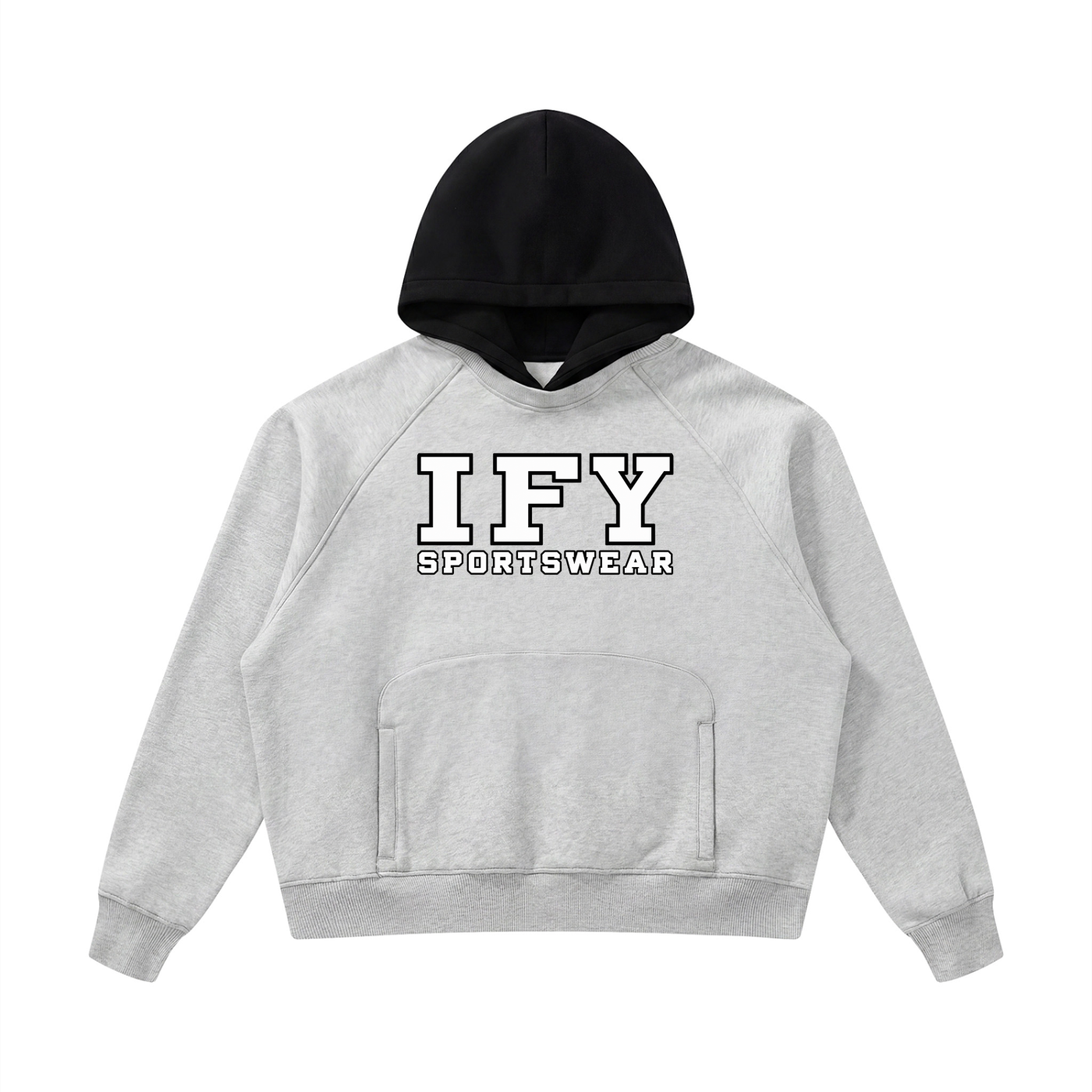 Unisex Fleece Raglan Color Block Hoodie