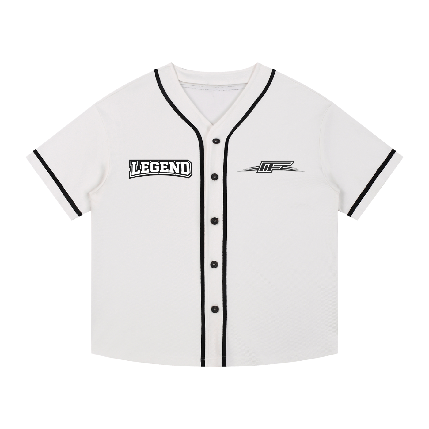 Contrast Piped Button-Up Jersey