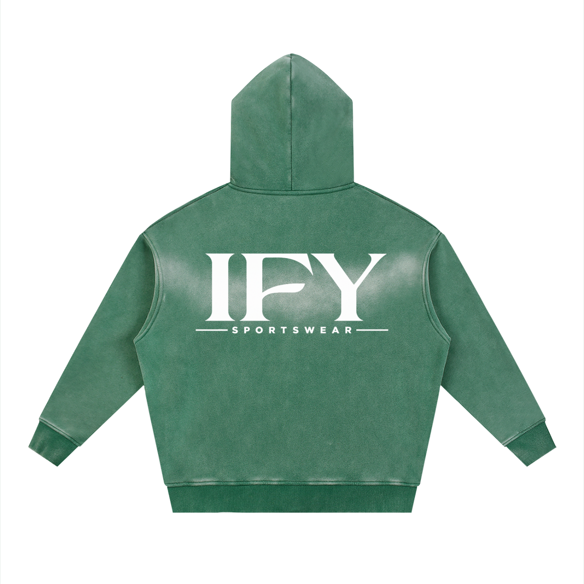 Sunfade Two-way Zipper Boxy Fleece Hoodie