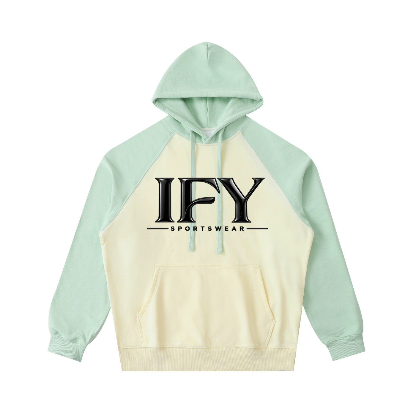 Color-Block Raglan Sleeve Hoodie