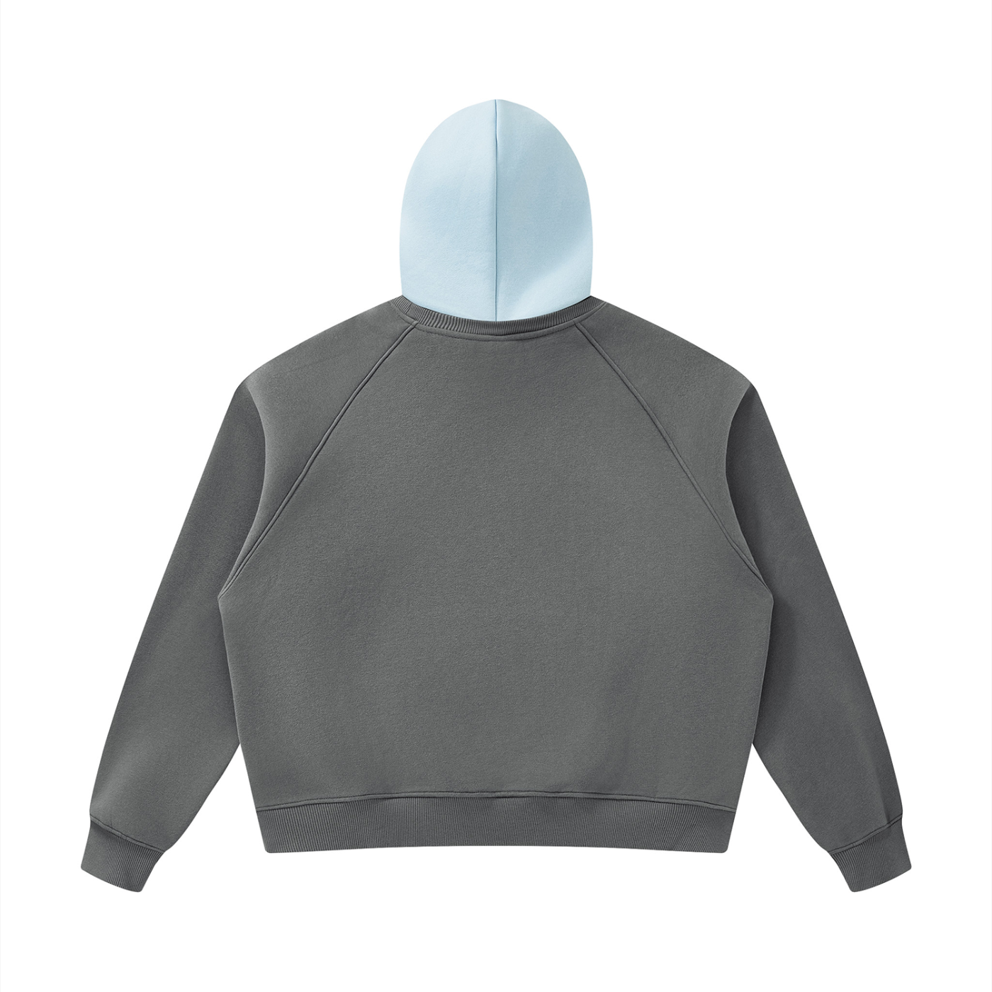 Unisex Fleece Raglan Color Block Hoodie