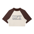 Women’s Color Block Raglan Crop T-Shirt