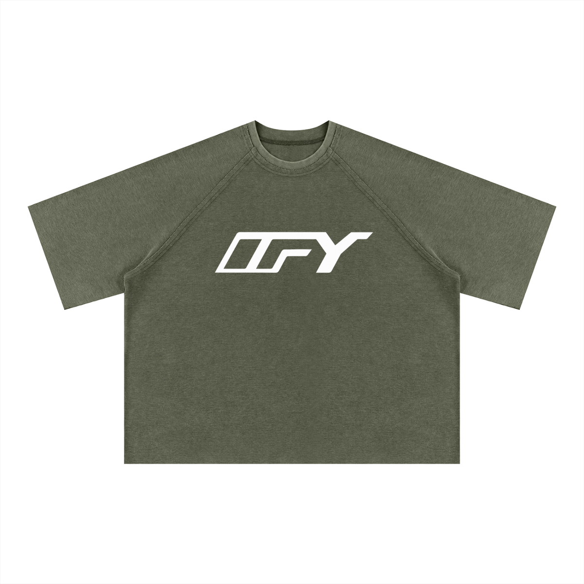 Unisex Mineral Wash Boxy Waffle T-Shirt