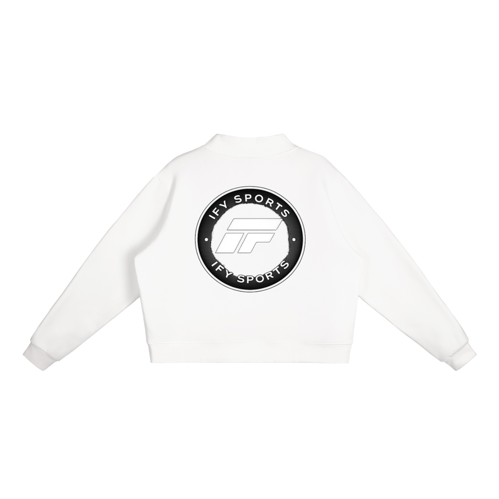 Essential Fleece Mock-Neck Crew Sweatshirt