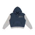 Unisex Colour-Block Fleece Full-Zip Hoodie