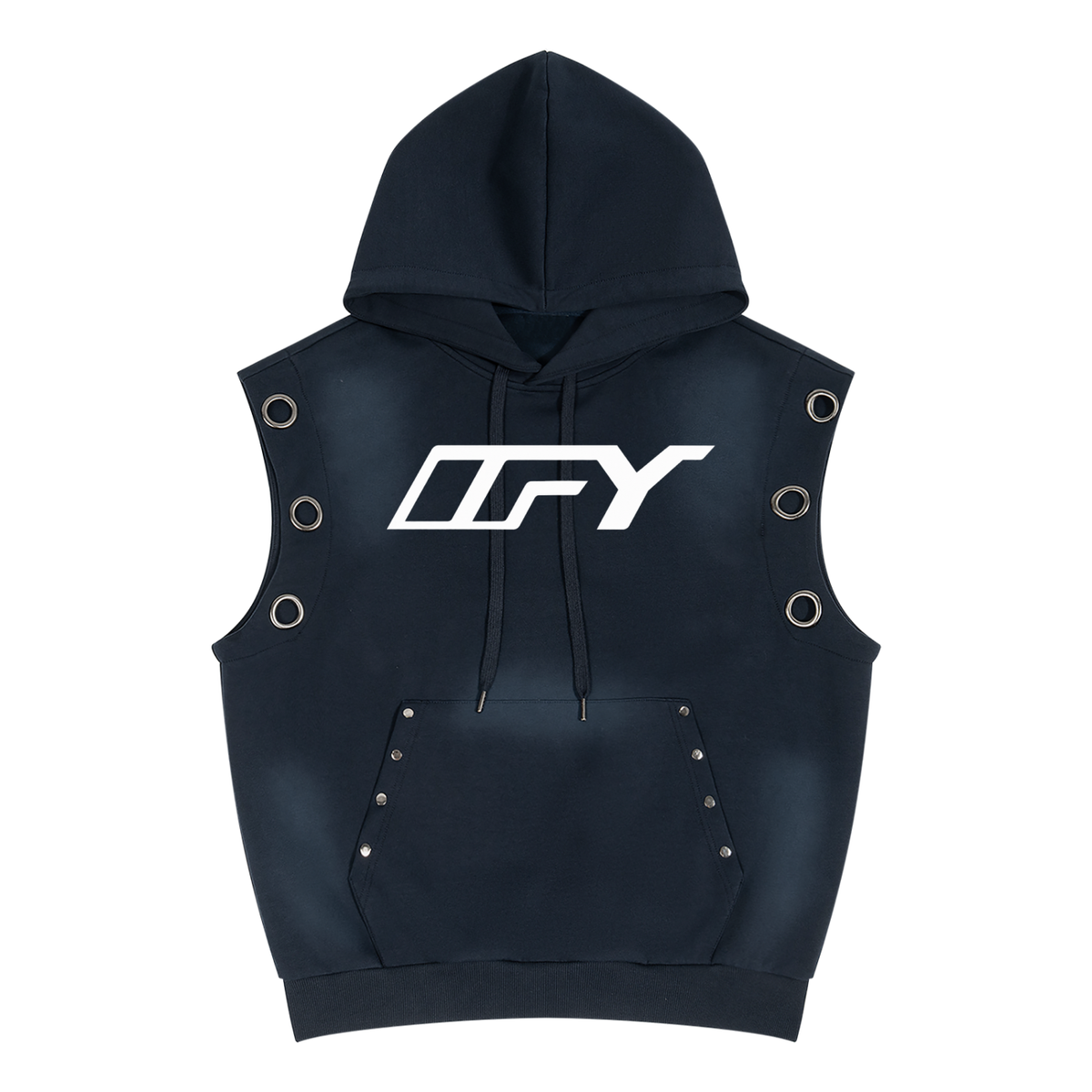 Elevate Your Style with Our Vintage Wash Sleeveless Hoodie