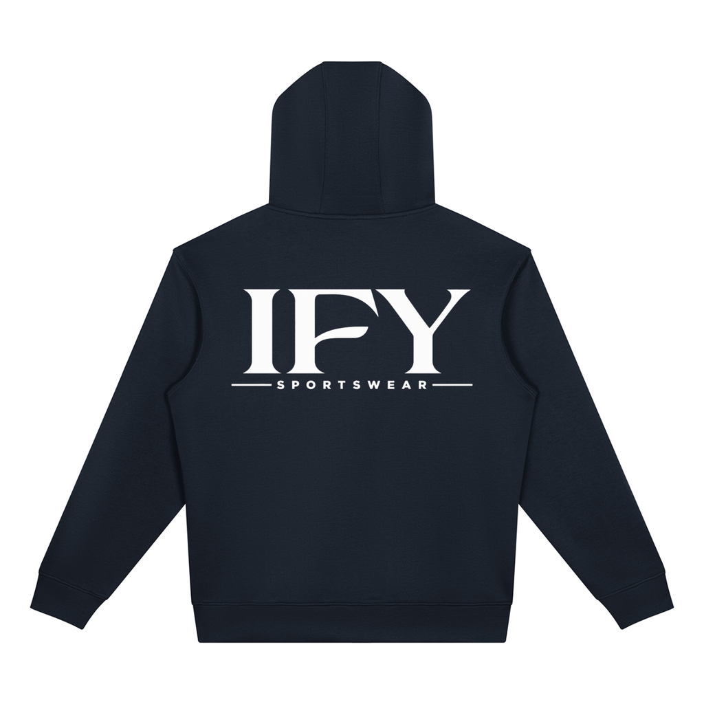 Unisex Drop Shoulder Full Zip Hoodie