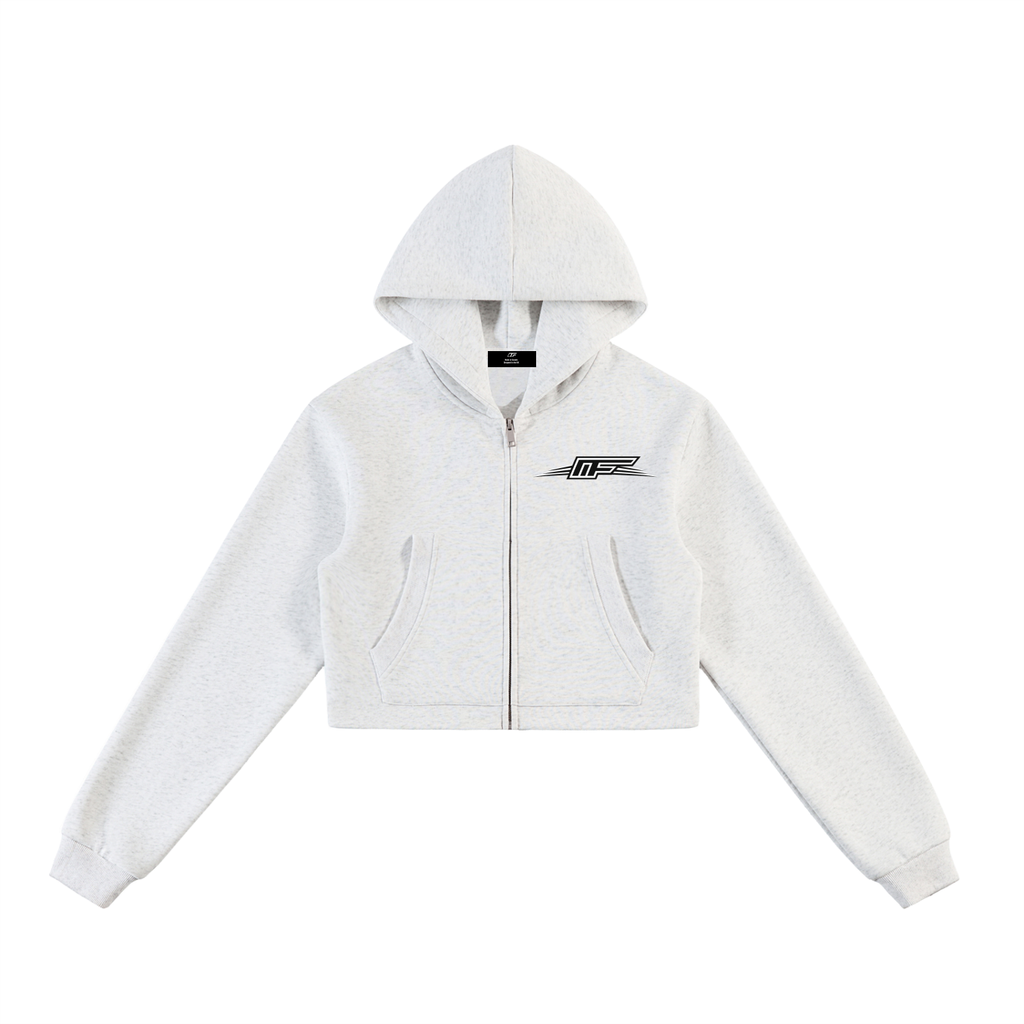 Stylish Cropped Zip-Up Hoodie for Women – Elevate Your Everyday Look
