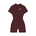Women's Quarter-Zip Short Sleeve Romper