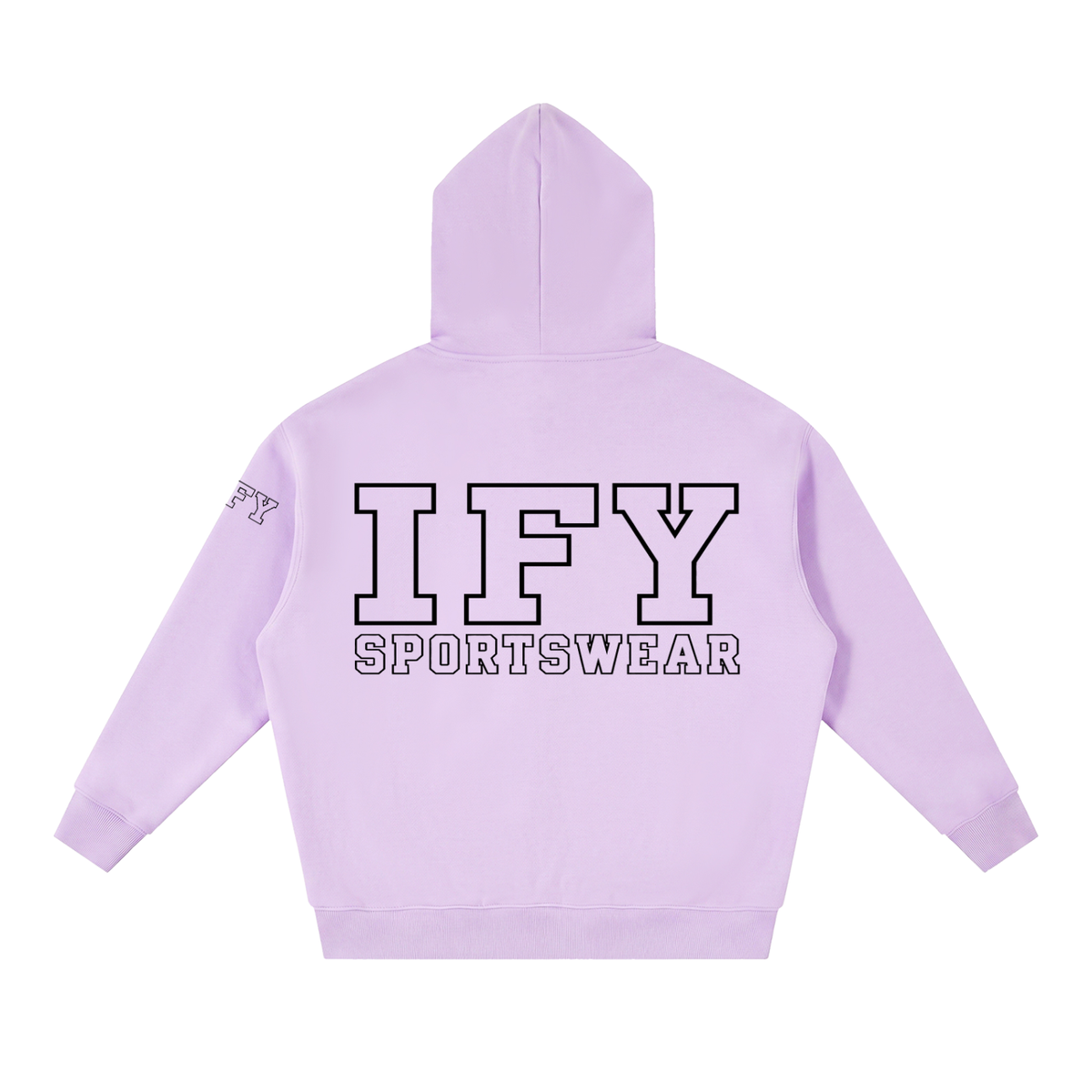 Oversized Two-Way Zip Fleece Hoodie